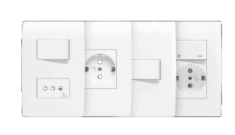 Panel triple blanco